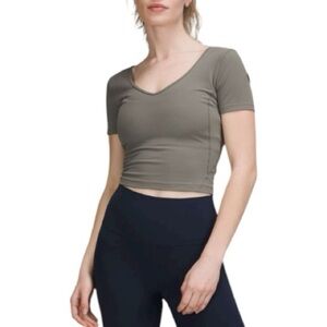 Lululemon Align T-Shirt Grey Sage Womens Size 12